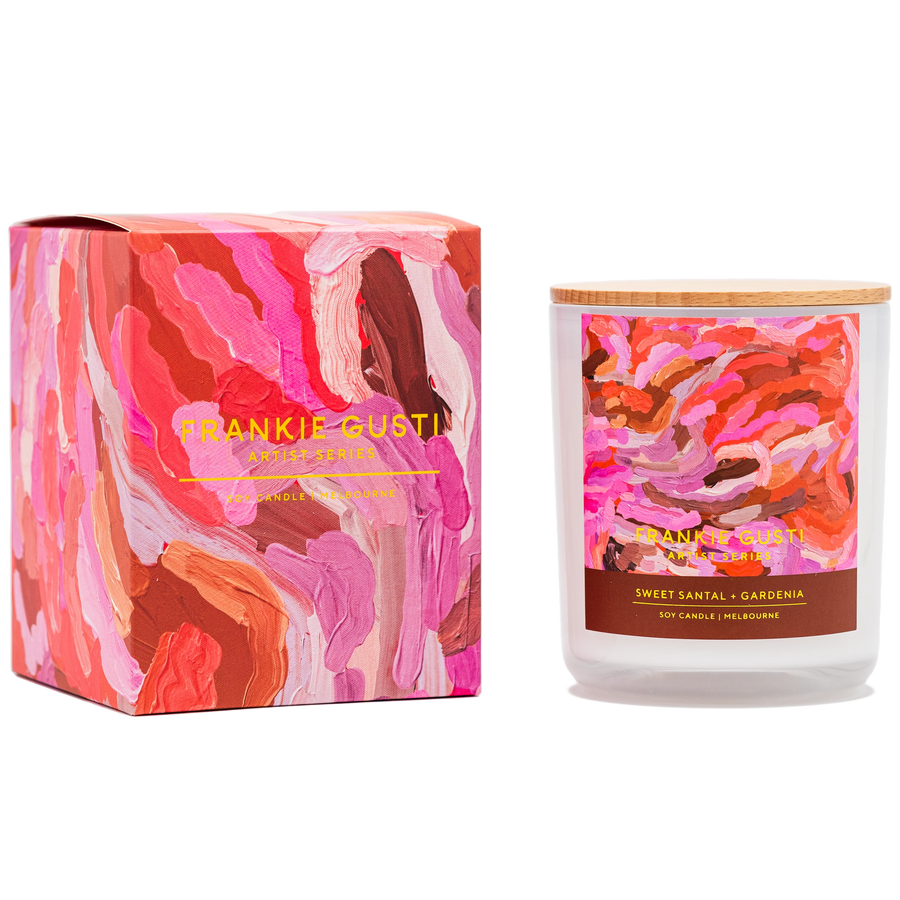 Frankie Gusti - Artist Series Candle - Sweet Santal + Gardenia - Erin Reinboth