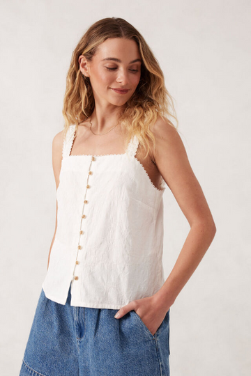 Ceres Life - Folk Top - White