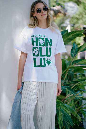 Ceres Life - Boyfriend Tee - Honolulu Winter Green