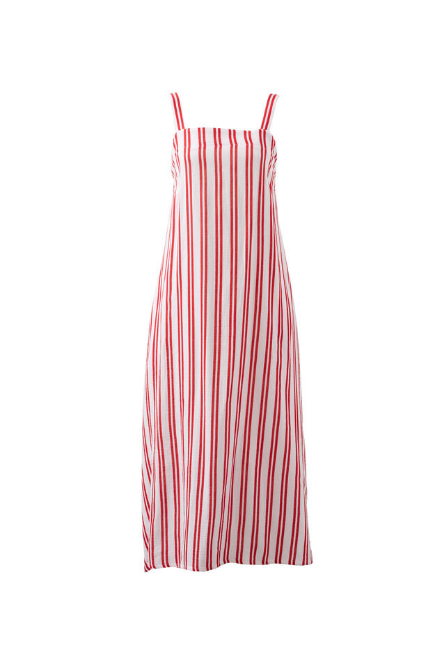 Ceres Life - Double-cloth Poolside Dress - Heritage Red Double Stripe