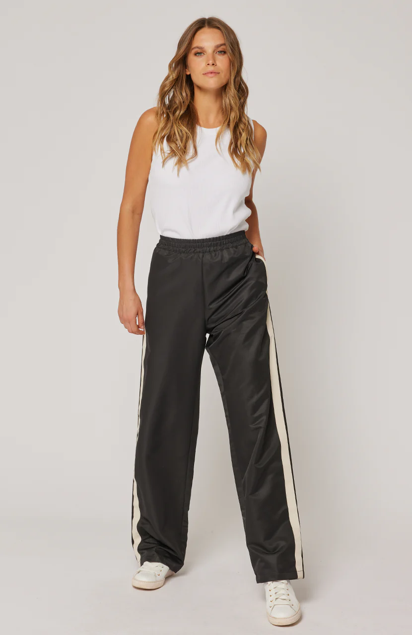 Cartel & Willow - Mila Side Stripe Pant - Black / Vanilla