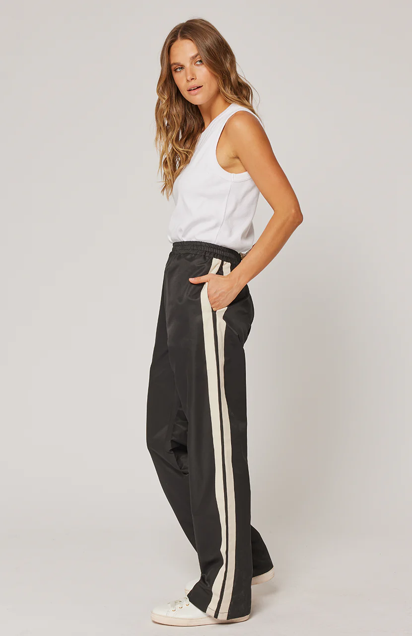 Cartel & Willow - Mila Side Stripe Pant - Black / Vanilla