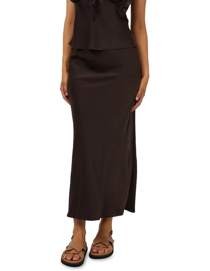 All About Eve - Aire Maxi Skirt - Brown