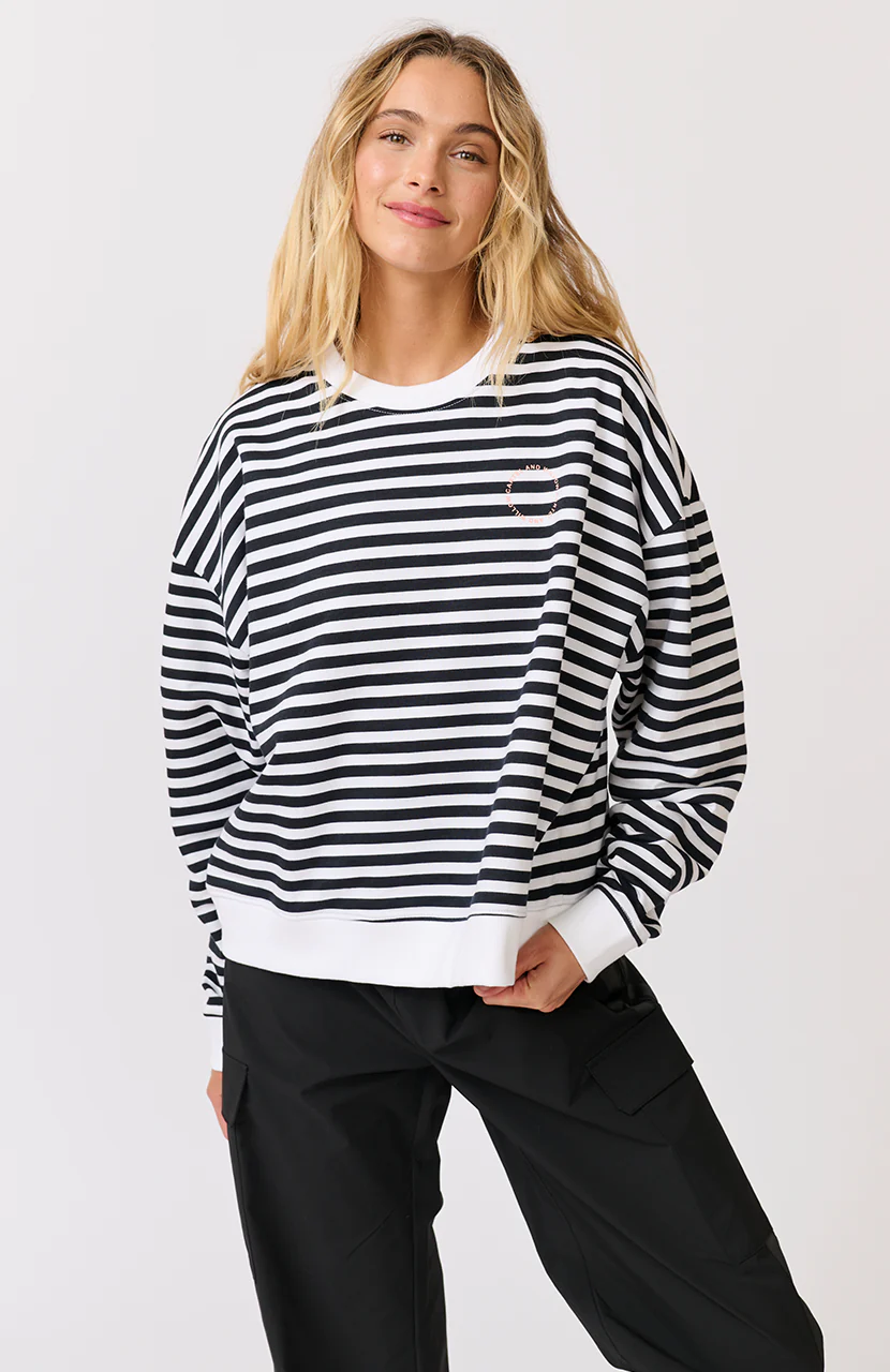 Cartel & Willow - Ada Slim Sweater - Black/White Stripe