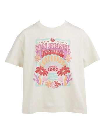 Eve Girl - Sun Chaser Tee - Vintage White - Kids Size 8-14