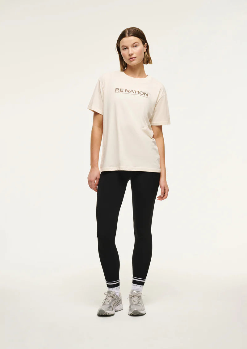 P.E Nation - Aero SS Tee - Whisper White/Fossil