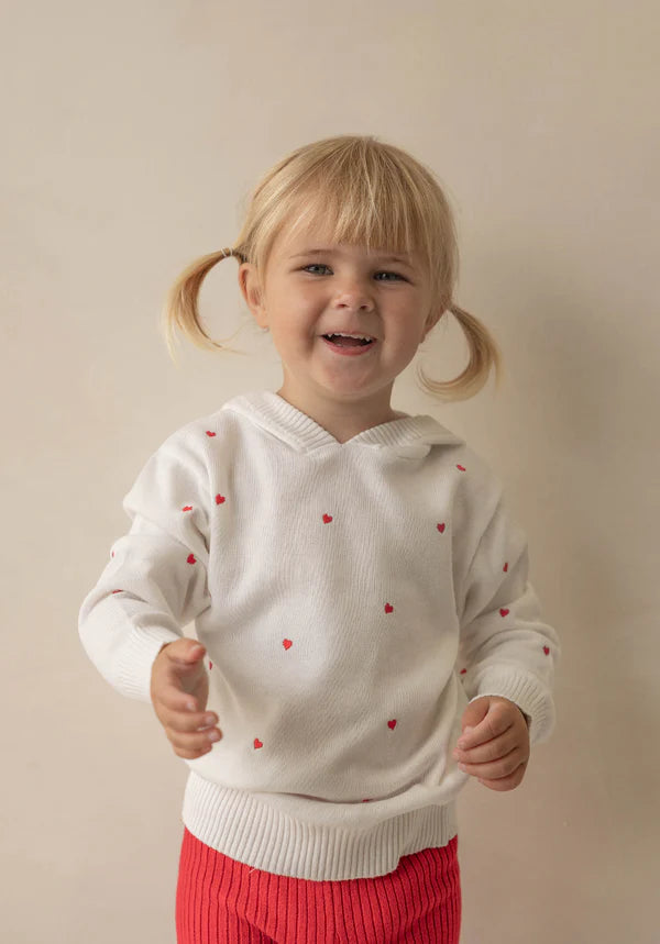 Miann & Co - Knitted Hoodie - Baby & Kids - Love Heart