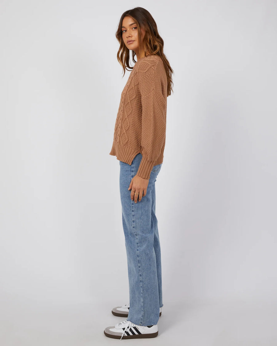 All About Eve - RUE KNIT SWEATER TAN