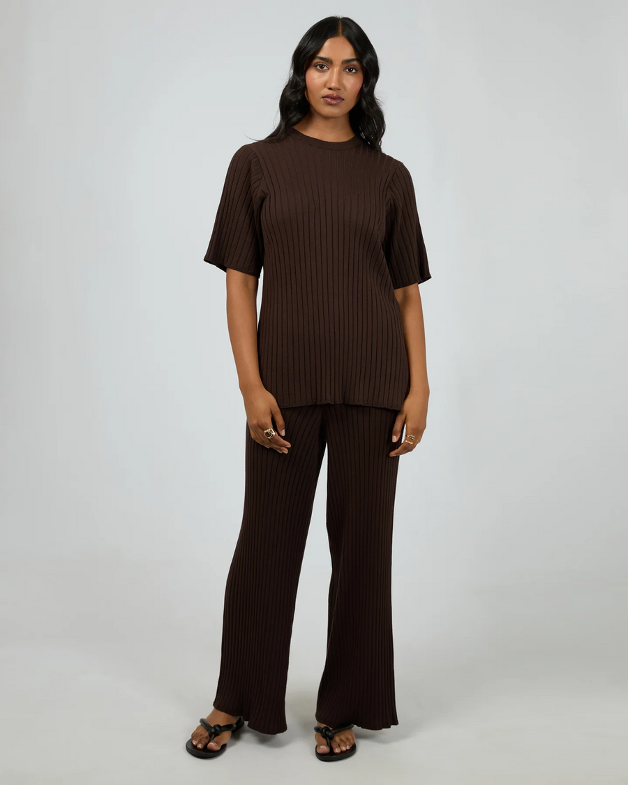 All About Eve - Bianca Knit Tee - Brown