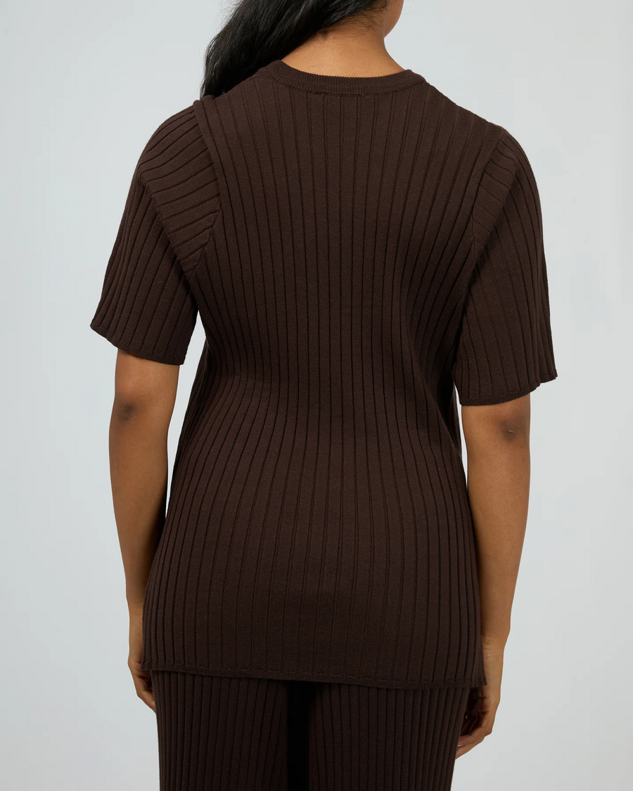 All About Eve - Bianca Knit Tee - Brown