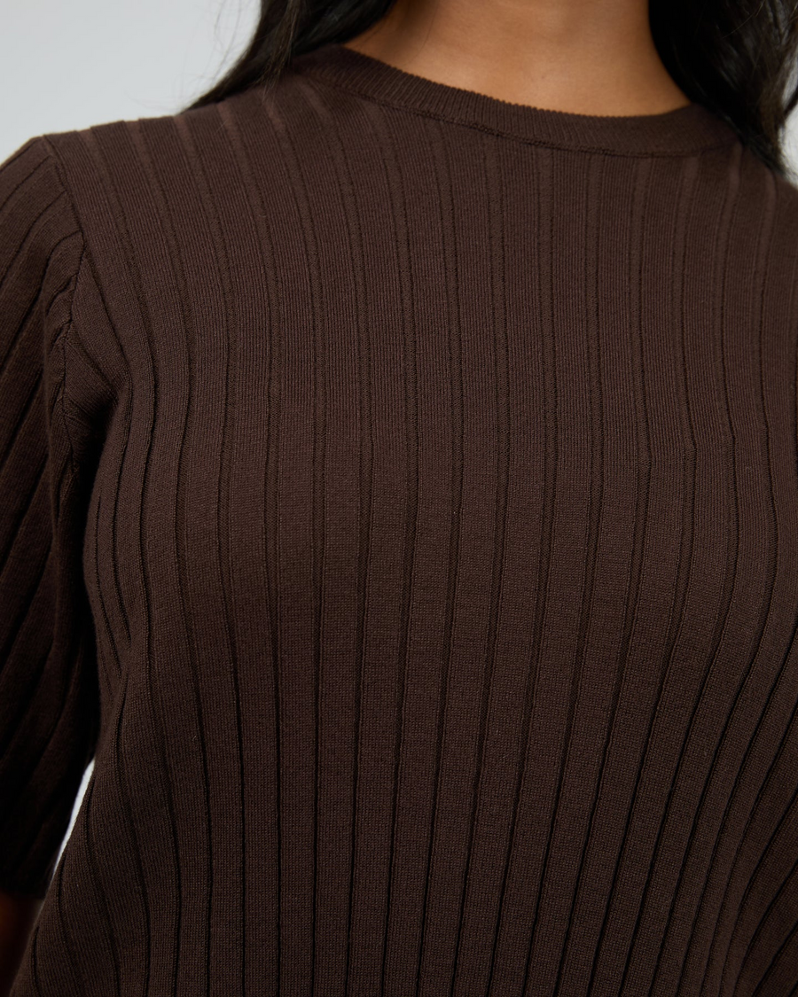 All About Eve - Bianca Knit Tee - Brown