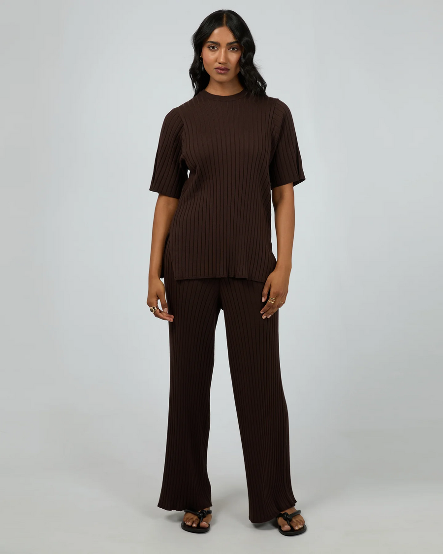 All About Eve - Bianca Knit Pant - Brown