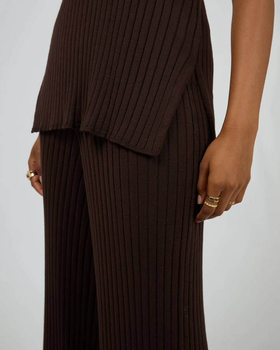 All About Eve - Bianca Knit Pant - Brown