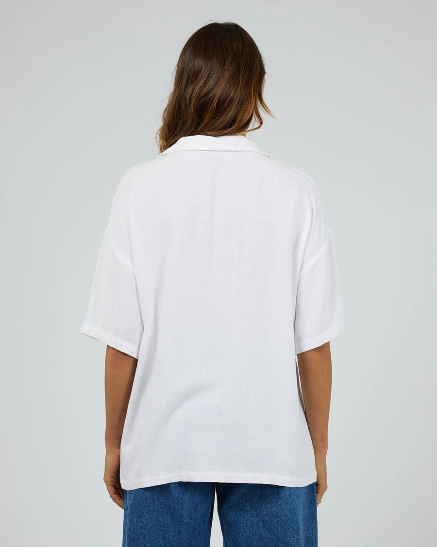 All About Eve - Luxe Linen Shirt - Vintage White