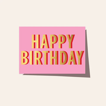 Elm Paper - BIRTHDAY CARD NEON PINK