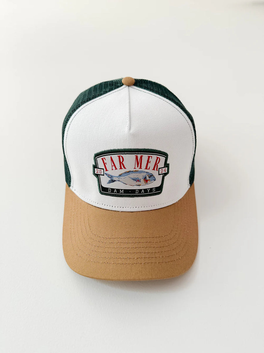 Whitney Spicer Art - Dam Days Trucker Cap - White / Green