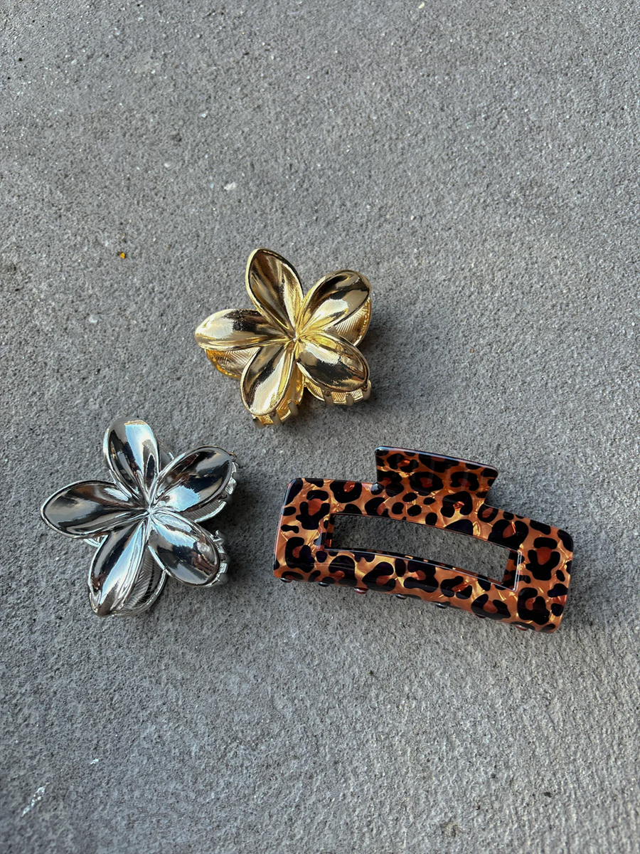 Angels Whisper - Leopard Rectangular Claw Clip