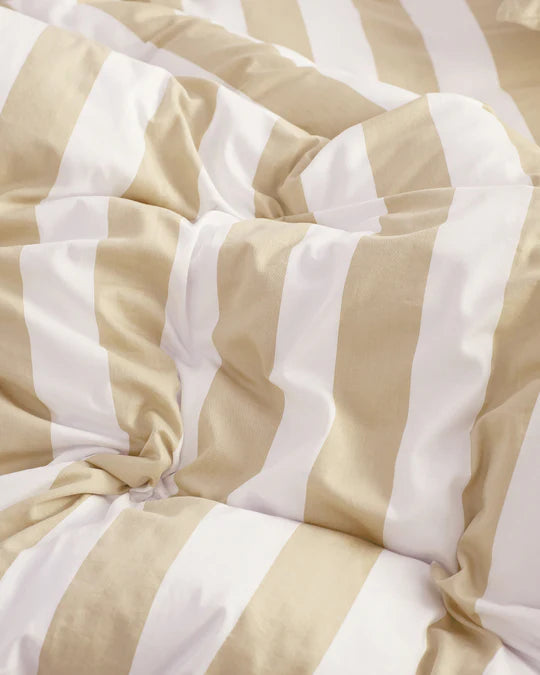 Hommey - Quilt Cover - Organic Cotton - Biscotti Stripe - Queen