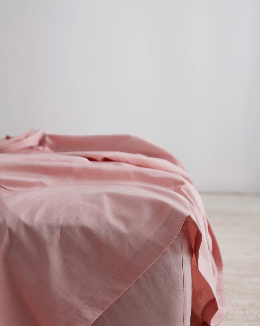 Hommey. - Organic Cotton Fitted Sheet - Blush - King