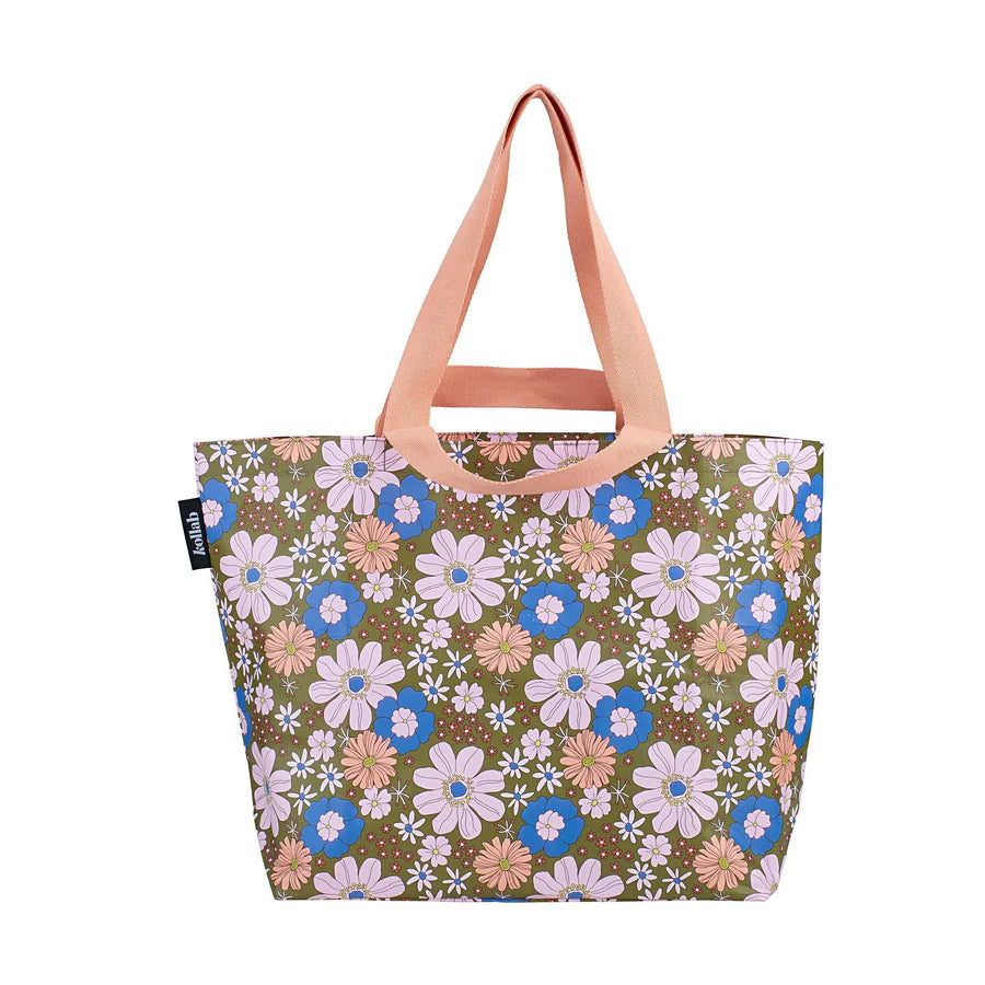 Kollab - Shopper Tote - Blue Flowers