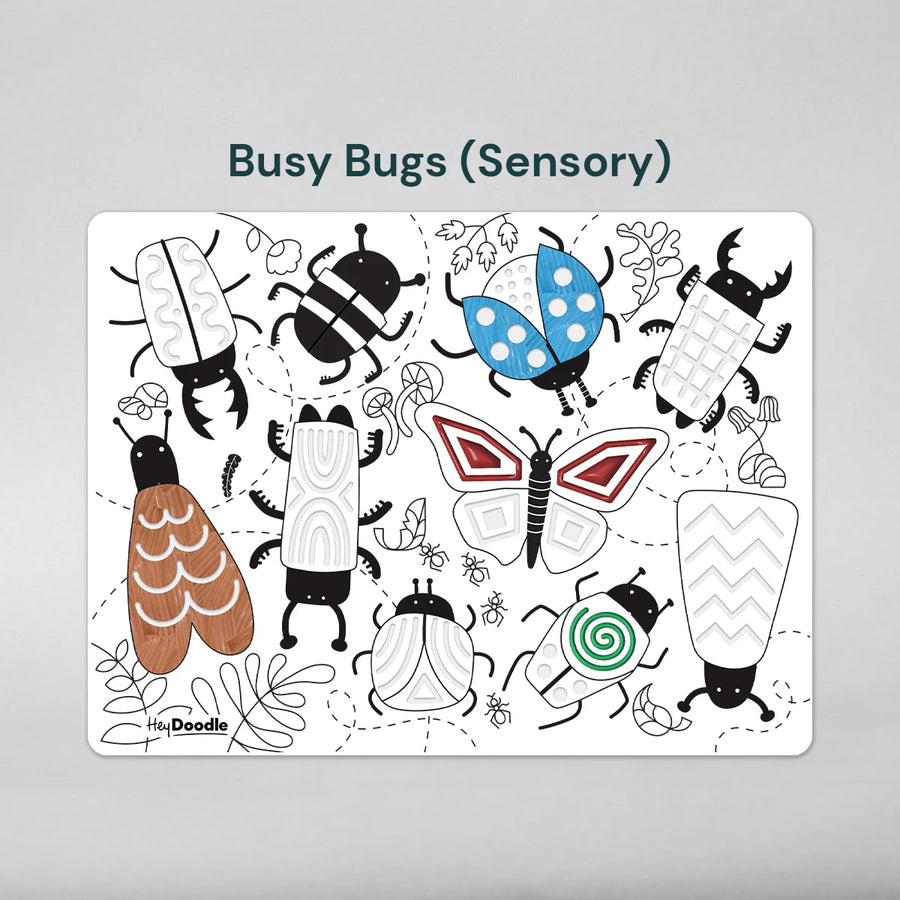 HeyDoodle - Sensory Mat - Busy Bugs