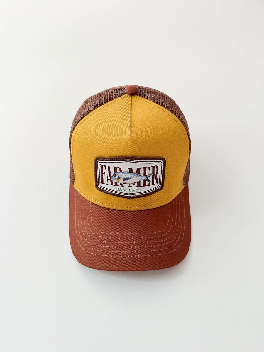 Whitney Spicer Art - Dam Days Trucker Cap - Mustard