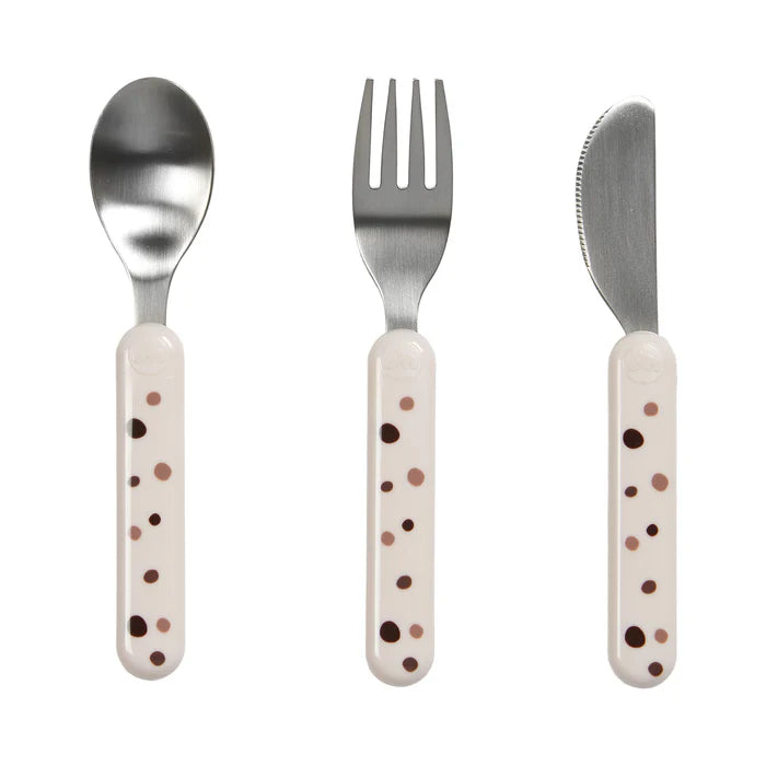 Done by Deer - Cutlery Set - Dreamy Dots - Powder