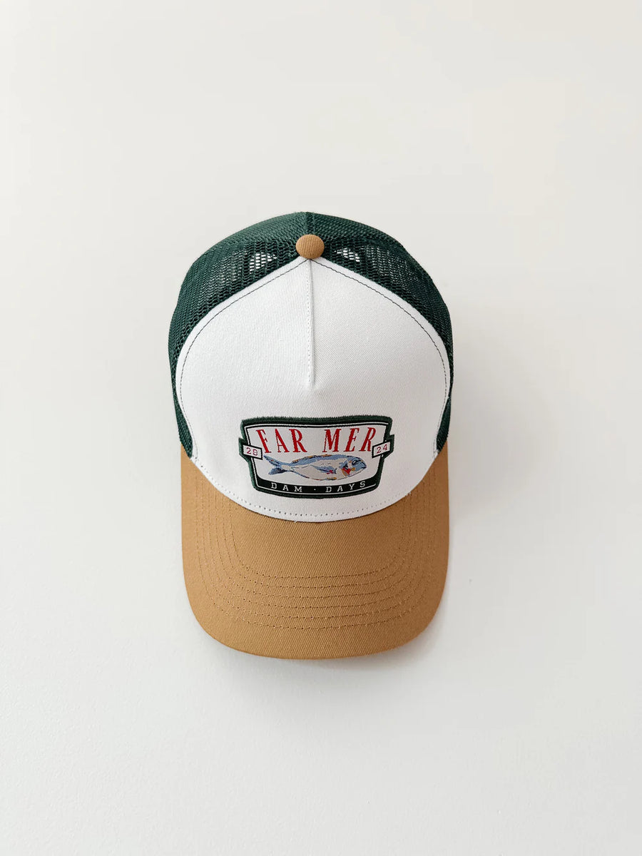 Whitney Spicer Art - Dam Days Trucker Cap - White / Green