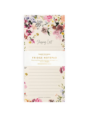 Bespoke Letterpress - Wildflowers Shopping List Notepad