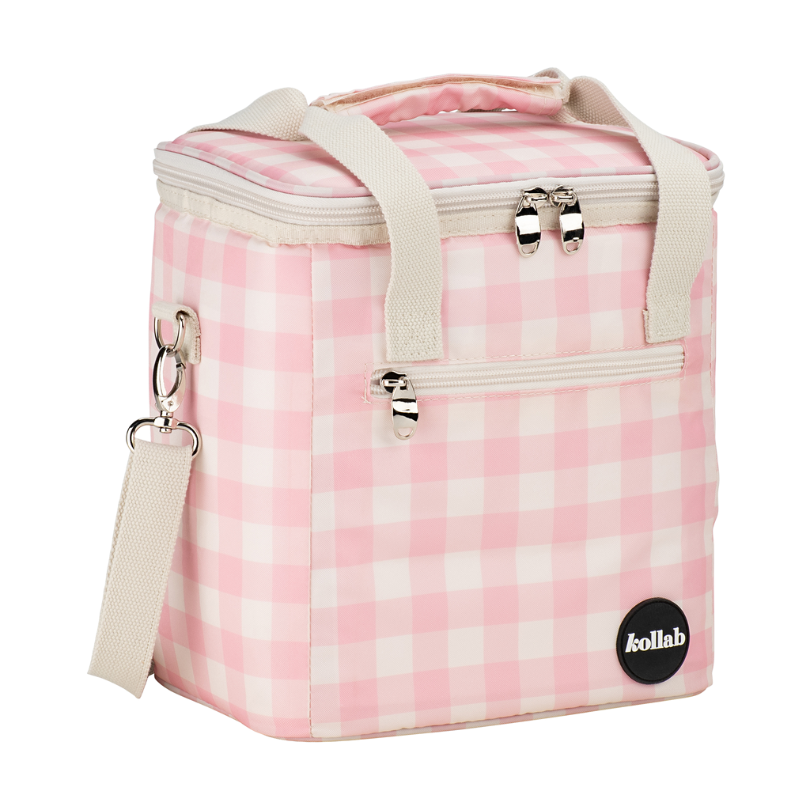 Kollab - Mini Cooler Bag - Candy Pink Check