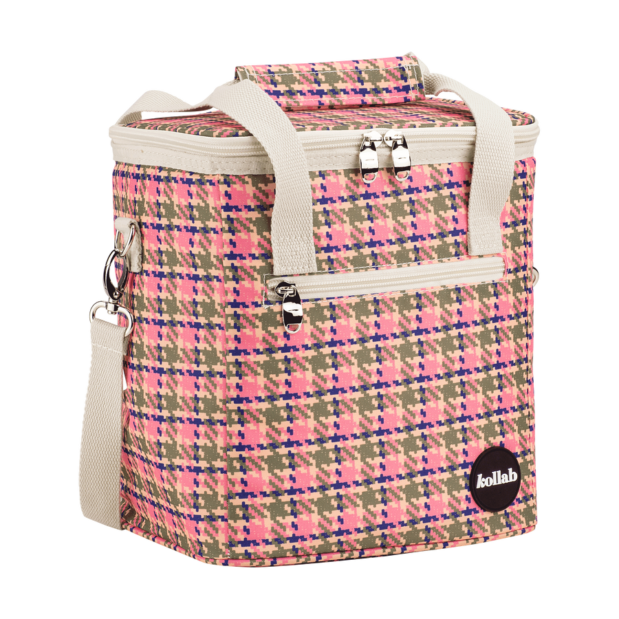 Kollab - Mini Cooler Bag - Pink Houndstooth