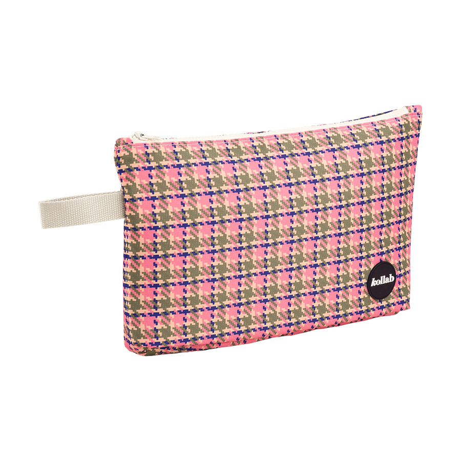 Kollab - Wet Bag - Pink Houndstooth