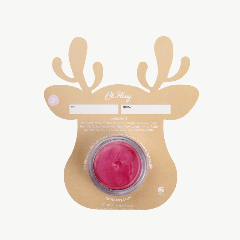 Oh Flossy - Lipstick Stocking Stuffer - Rudolph - Blue Ears