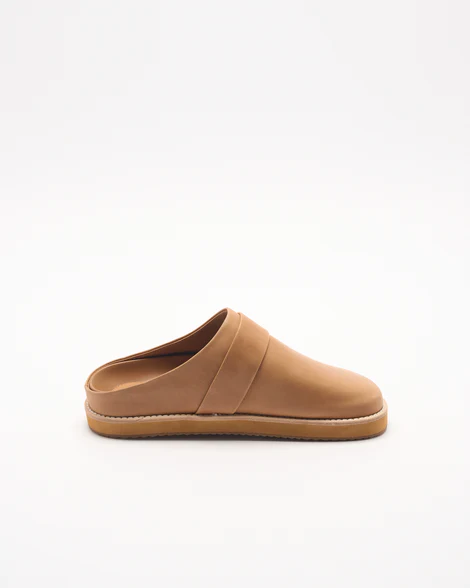 Walnut - Palmer Leather Mule - Tan