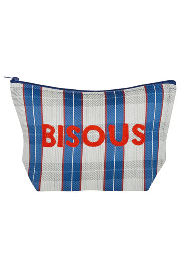 Coast to Coast Home - Bisous Recycled Pouch - 30x10x19cm - Blue