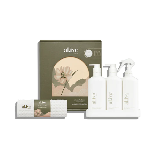 Al.ive Body - Kitchen Trio & Towel Gift Set - Lemon Myrtle & Honeydew