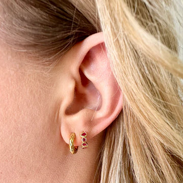 EVER. Jewellery - Wave Gold Huggie Earrings