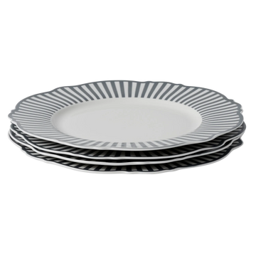 In the Round House - Charcoal Wave Dinner Plates (Set of 4)