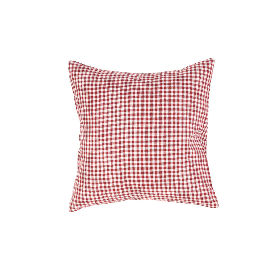 Society of Wanderers - Mulberry Gingham Cushion - with Insert