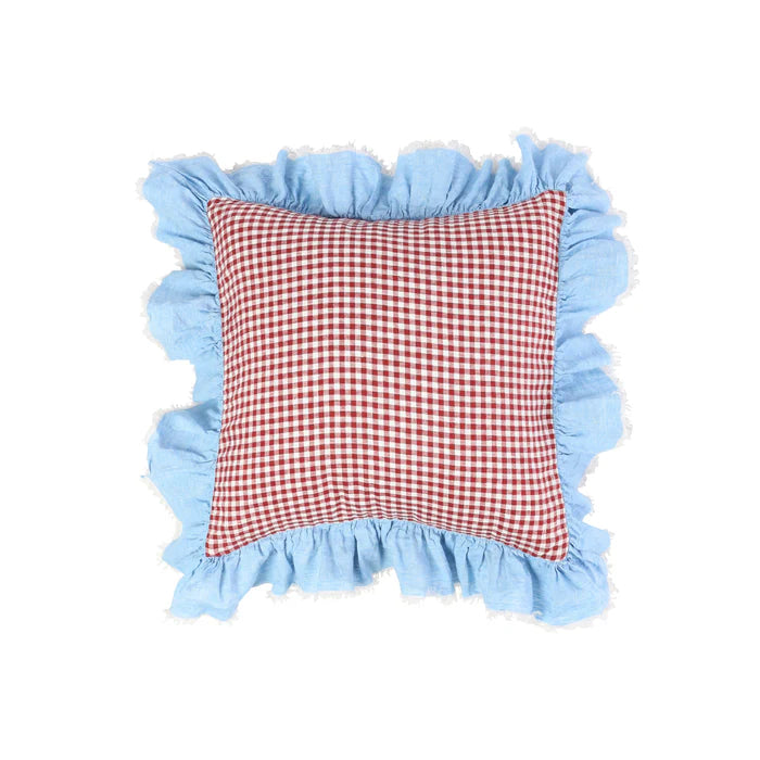 Society of Wanderers - Mulberry Full Ruffle Cushion with Insert