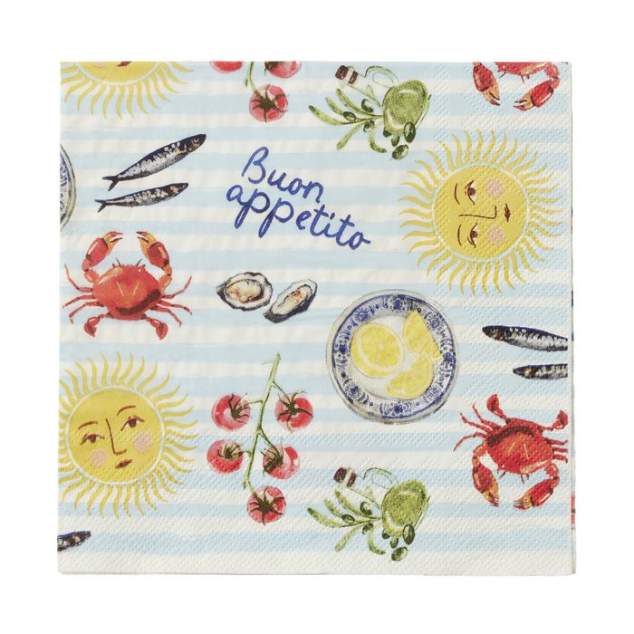 Coast to Coast - Sicily 3 ply Napkin - Multi - 20pk