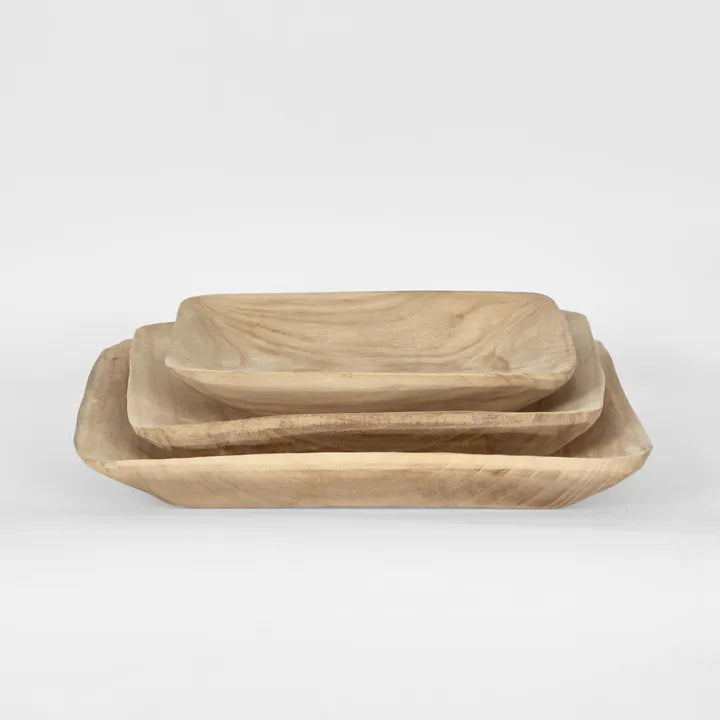 Florabelle - Wooden Square Trays Set3