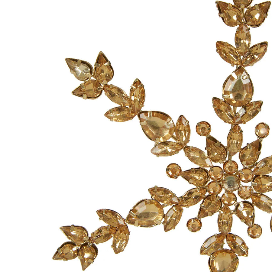 Florabelle - Vega Snowflake Jewelled Tree Topper Gold