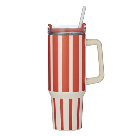 Coast to Coast Home - Vertice Stripe Insulated Mug - 1.2L - Tomato