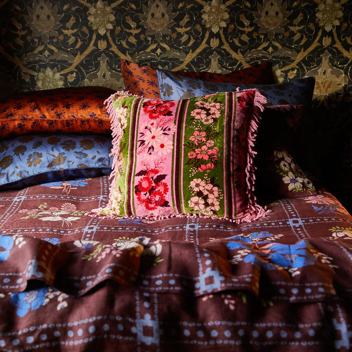 Sage & Clare - Devi Velvet Cushion - Rosewater