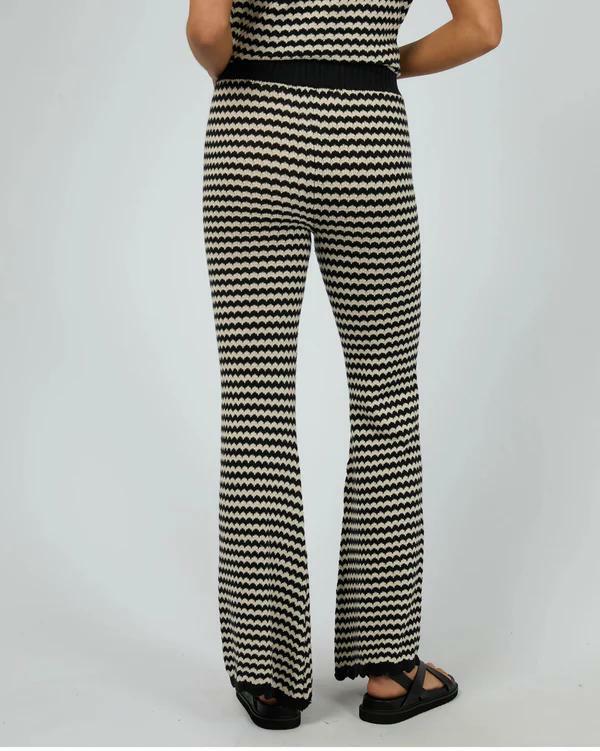 All About Eve - Tia Knit Pant - Black Stripe