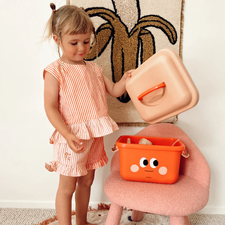 Cowrie & Conch - Scoot & Store Desk Caddies - Red and Peach - Sunny