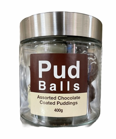 Pud - Assorted Chocolate Coated Pudding Balls in Jar