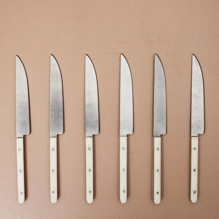 Indigo Love - Scout Knives (Set of 6) - Cream